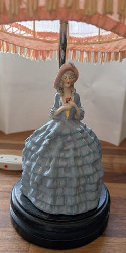 Porcelain crinoline lady table - crinoline,