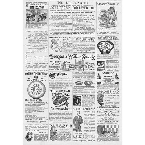 Victorian adverts 1885 water - 1885,