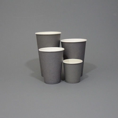 Grey paper cups - paper, hot