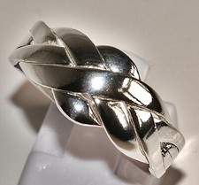 solid sterling silver 925 puzzle ring from 4 individual rings also gold plated