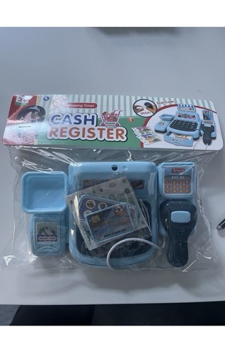 Toy cash register - cash, scanner