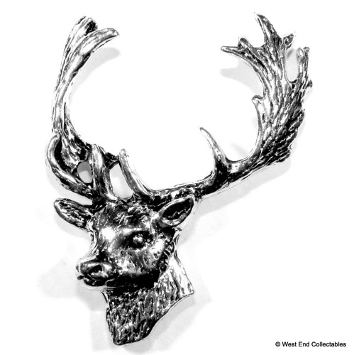 Fallow deer pewter - pin, brooch