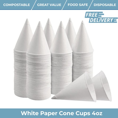 Disposable paper cone cups - disposable, 4oz