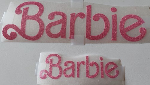 Barbi iron on transfer - "barbi",