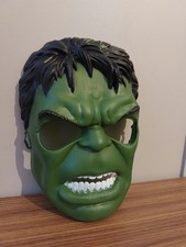 Incredible Hulk Plastic Mask. Marvel Comics. Adult Or Child. Very Good Condition
