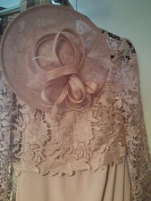 Phase Eight dress and fascinator, Size 12 antique rose. Unworn.