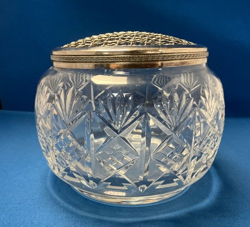 Cut glass crystal vanity - crystal, jar