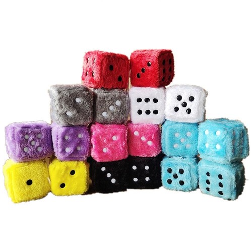 Soft fluffy furry dice - furry,
