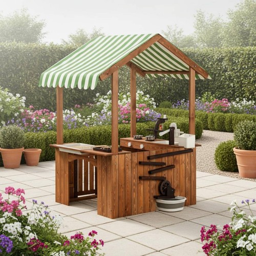 Wooden outdoor playhouse - outdoor,