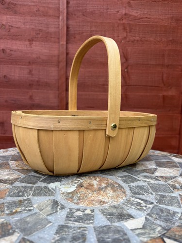 Wooden trug garden basket - garden, basket.