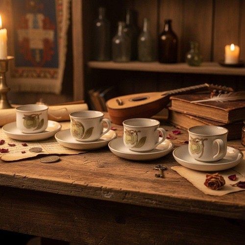 Denby troubadour teacups - teacups, &