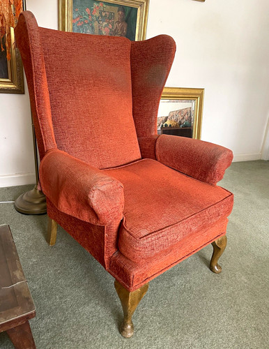 Paid red upholstered - of,