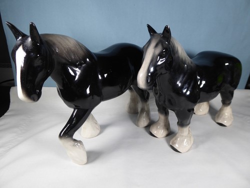 Porcelain shire horses - shire,