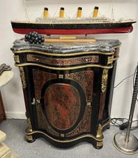 Boulle Marble Console Credenza