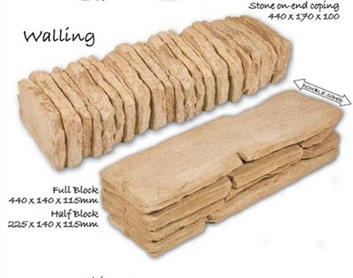 Dry stone walling - walling, concrete