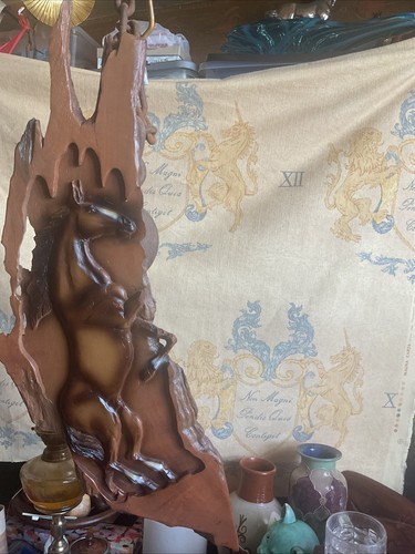 Vintage retro wooden carved - ,