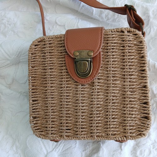 Ladies wicker bag cross body - ladies,