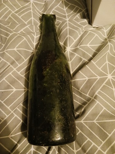 Vintage glass bottle - glass,