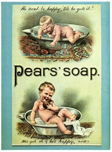 Art postcard pears soap - postcard,