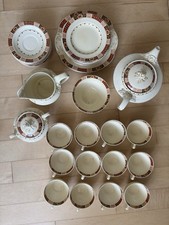 Woods ivory ware vintage art deco rare 41 pieces tea set very goos condition