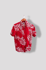 Vintage Red floral print medium hawaii shirt| SKU 2759
