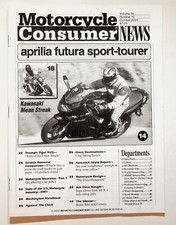2001 October Motorcycle Consumer News Magazine Aprilia Futura Sport Tourer