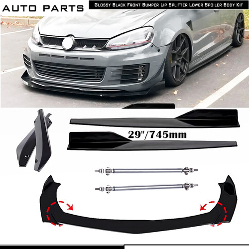 Front bumper lip spoiler - front,