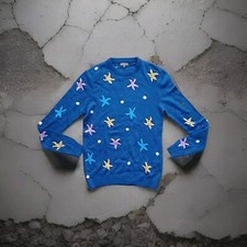 Reiss Men's Wool Alpaca Jumper Size Medium M Starfish Sweatshirt Sweater Warm