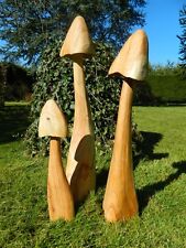 Wooden Mushroom Carving - Set
