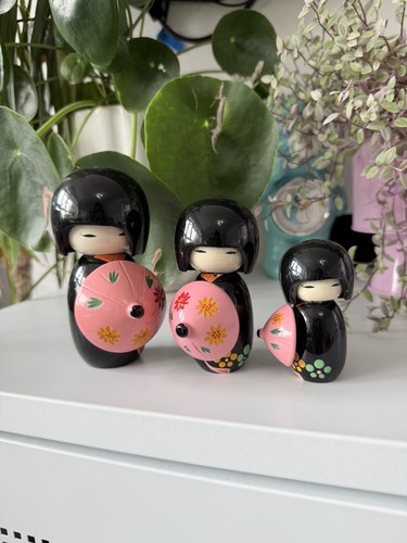 Japanese kokeshi dolls set - kokeshi,