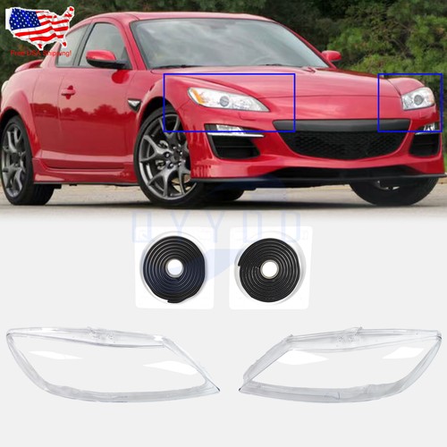 Pair headlight clear lens - a,