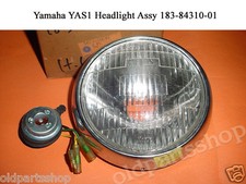 Yamaha YAS1 Headlight Assy + Rim + Socket NOS YAS1C YAS2 Head Lamp 183-84310-01