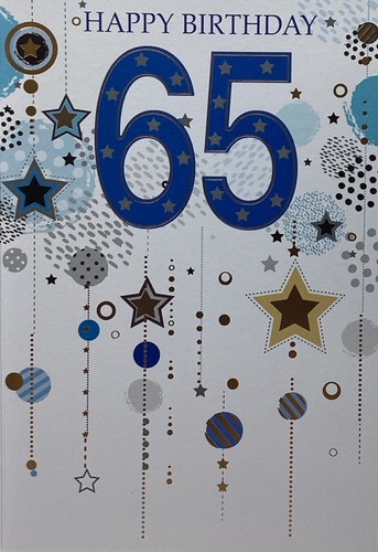 65th male birthday card - 65th,