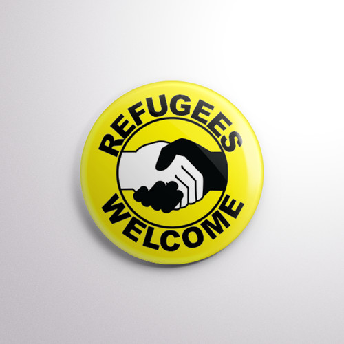 Refugees welcome pin - welcome,