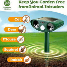 Ultrasonic Solar Cat Dog Repellent Fox Pest Scarer Deterrent Repeller Garden