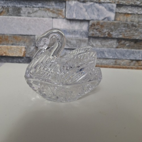 Vintage swan trinket - pot, with