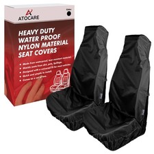 ATOCARE Premium Heavy Duty 100% Waterproof Car Van Seat Covers 1+1 Black Grey