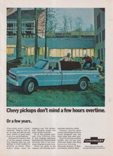 Chevrolet C/20 Pickups don’t mind a few hours overtime Or a few years ad 1969