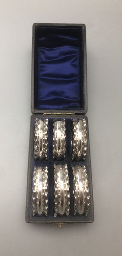 Victorian boxed silver napkin - victorian,