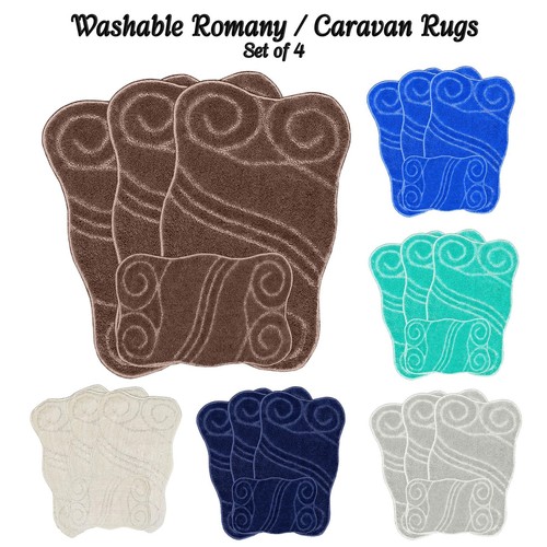 Washable romany rugs set 4 - rugs,