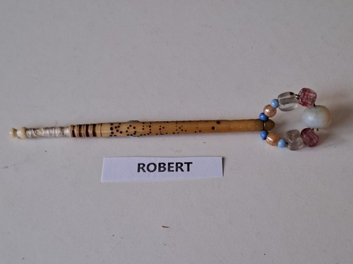 Antique bone lace bobbin with - antique,