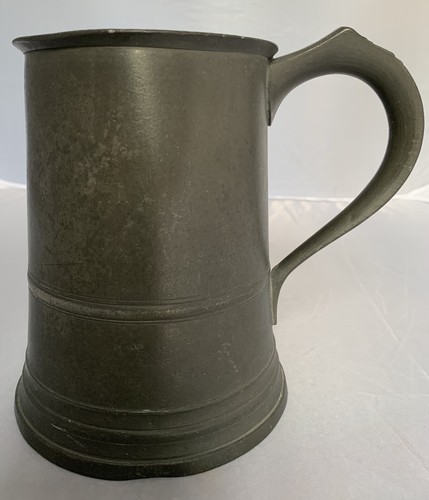 Victorian pewter pint measure - pewter,