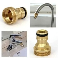Dual Interface Brass Faucet Adapter Durable Garden Tap Connector  Outdoor