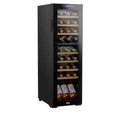 Wine Cooler 27 Bottle Dual Zone Fridge, Touch Screen, LED - Black