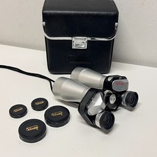 Vixen binoculars M type 12x40 FIELD 6.0 Wide Silver With Original Case Clean
