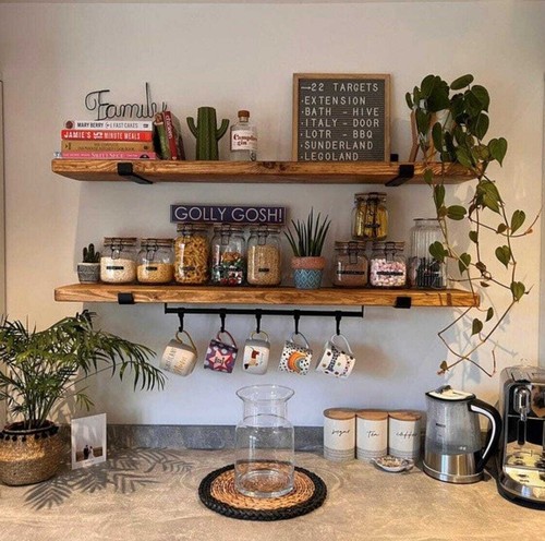 Rustic wood shelf urban - rustic,