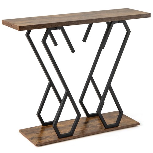 Costway faux marble console - faux,