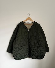 Zara Green Oversized Quilted Jacket Size M/L