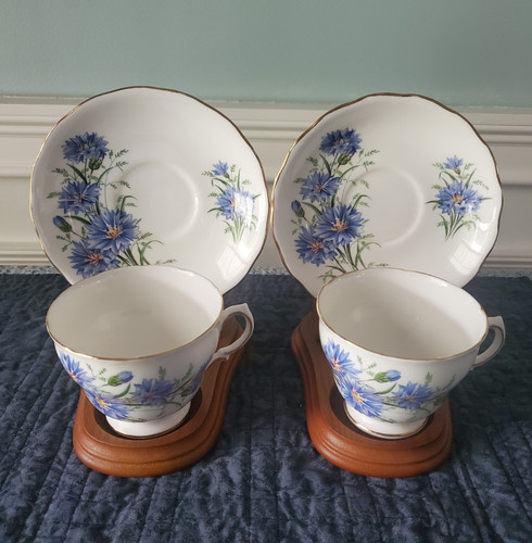 Vtg pair royal vale tea - pair, cup