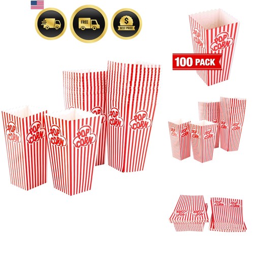Popcorn containers boxes - popcorn, 100